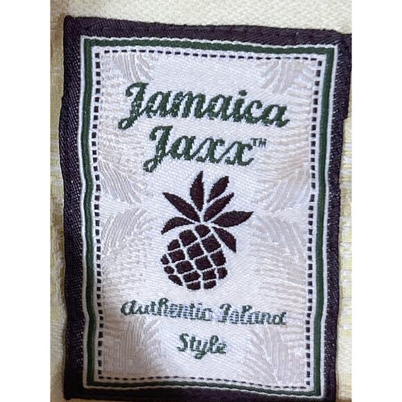 Jamaica Jaxx Vintage Silk Camp Shirt XXL Yellow - Picture 6 of 10